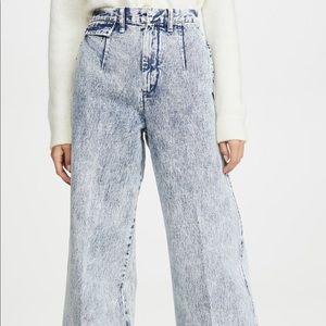 Toga Pulla Wide Leg Acid Bleach Wash Jeans - 34 XS S